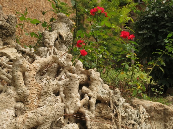 Stalagmite formation in the garden of Alfabia, Mallorca